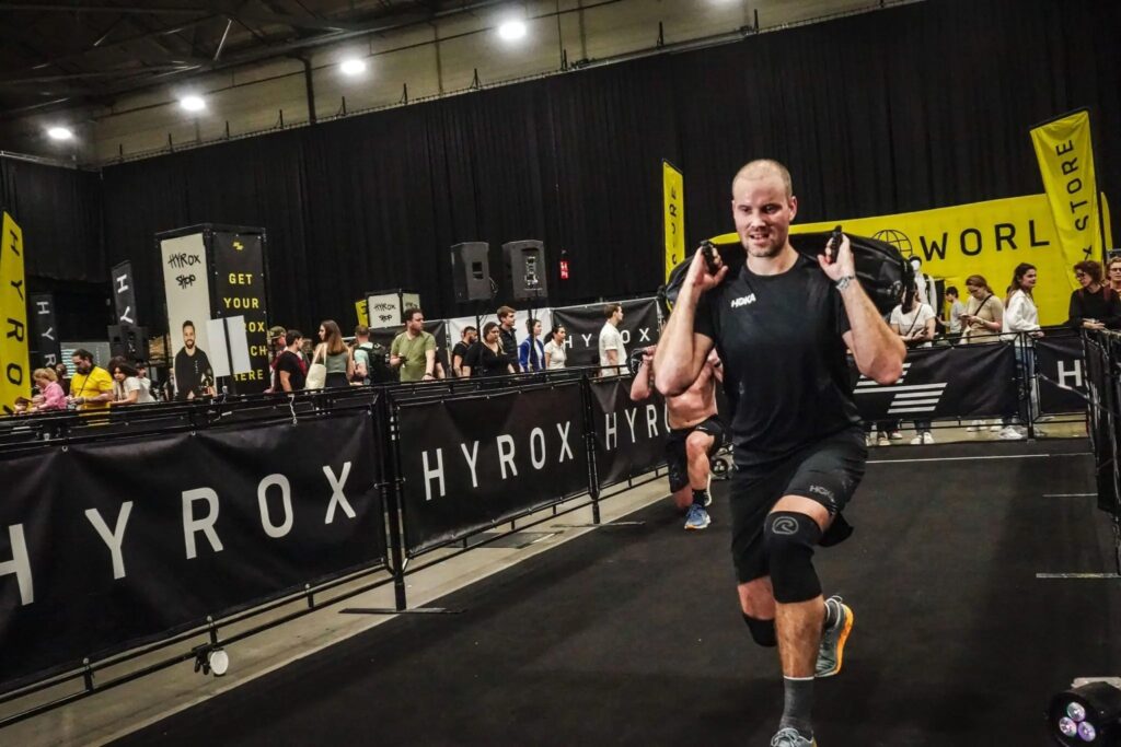 HYROX sandbag lunges